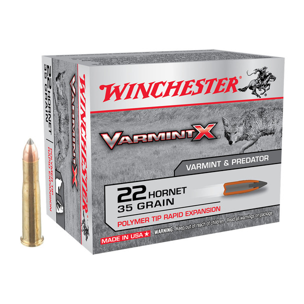 WINCHESTER AMMO Varmint X 22 Hornet 35Gr Polymer Tip Ammo (X22P)