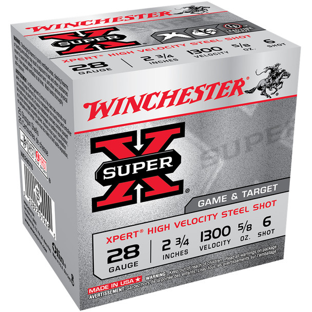 WINCHESTER AMMO Super X 28Ga Xpert Hi-Velocity Steel Shotshell (WE28GT6)