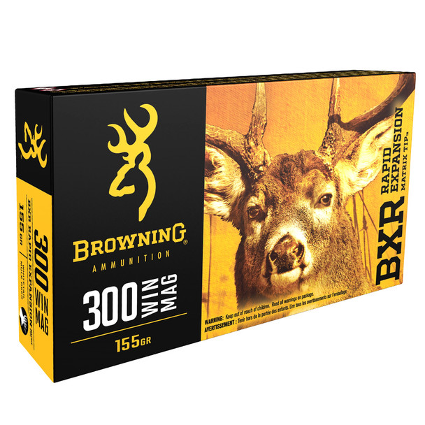 BROWNING BXR Deer 300 Win Mag 155Gr Matrix Tip Rifle Ammo (B192103001)