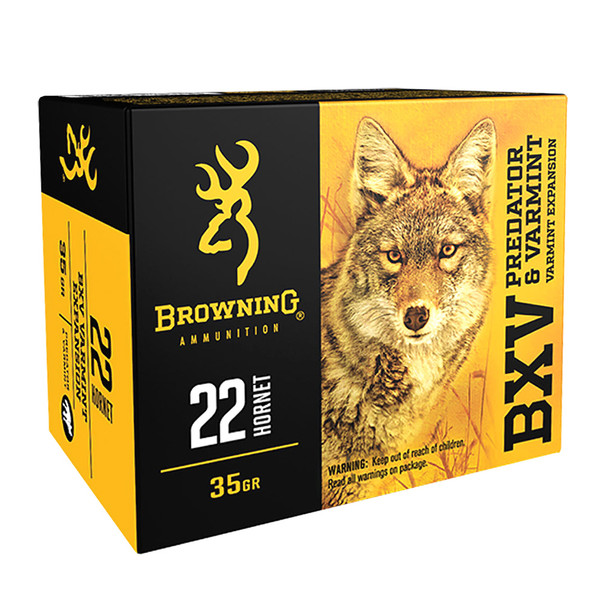 BROWNING BXV 22 Hornet 35Gr Varmint Rifle Ammo (B192300221)