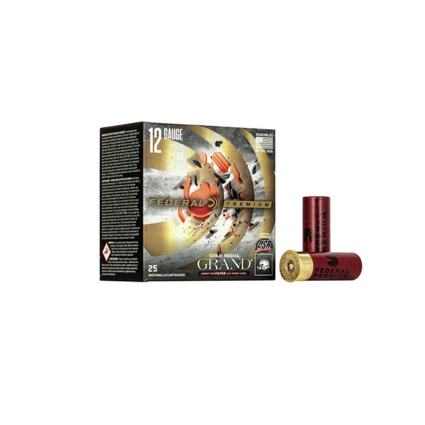 FEDERAL Gold Medal Grand Paper 12Ga 2.75in 1-1/8oz #8 Lead Shot 25rd Box Shotshells (GMT1188)