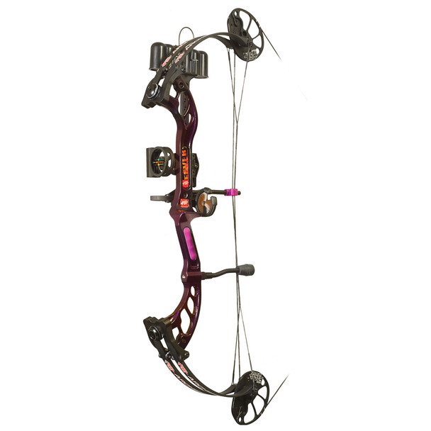 PSE FeverReady to Shoot Purple Left Handed 25-50lb Compound Bow (1415VSLPR2550)