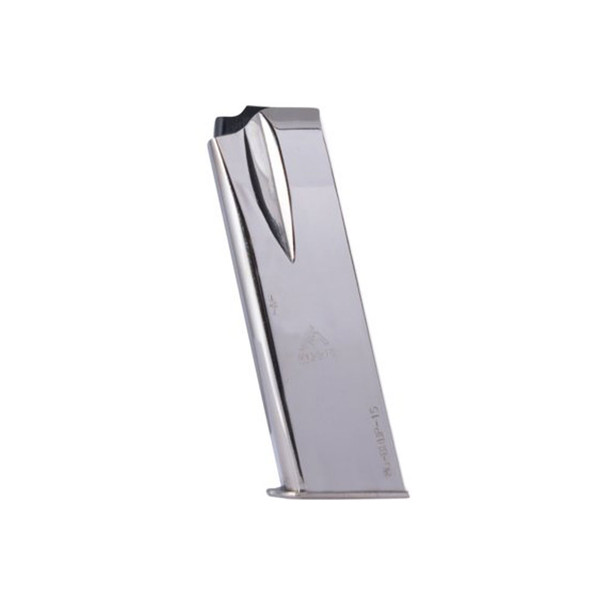 MEC-GAR Browning Hi Power 9mm 15rd Nickel Magazine (MGBRHP15N)