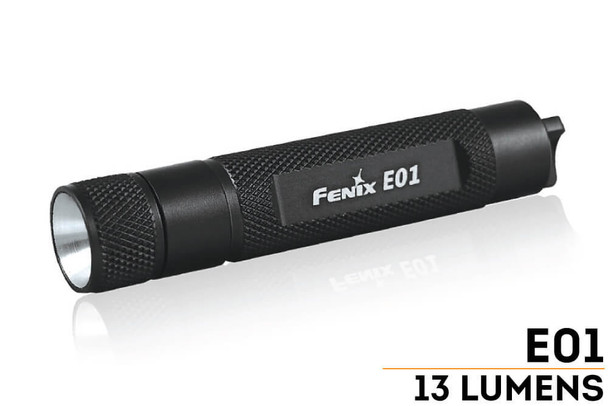 FENIX E01 13 Lumens Black LED Flashligh (FX-E01BLK)