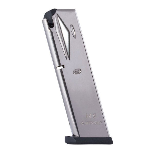 MECGAR Beretta 92FS/M9 9mm 10rd Nickel Magazine (MGPB9210N)