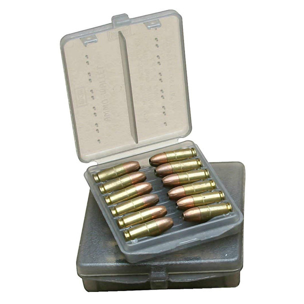 MTM CASE-GARD 38/357 12rd Clear Smoke Handgun Ammo Wallet (W128B)