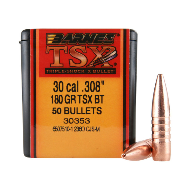 BARNES Triple-Shock X 30 Cal. 180Gr 50 Per Box Ammo (30353)
