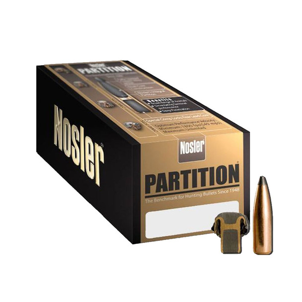 NOSLER Partition .270 Caliber .277" 130Gr Spitzer 50rd Box Rifle Bullets (16322)