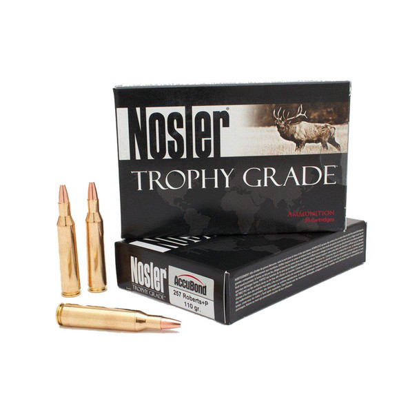 NOSLER Trophy Grade .257 Roberts 110Gr AB 20rd Box Rifle Ammo (60010)