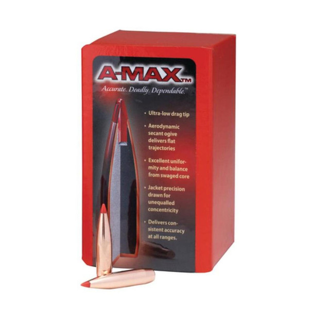 HORNADY .22 Caliber 75Gr A-Max Rifle Bullets (22792)