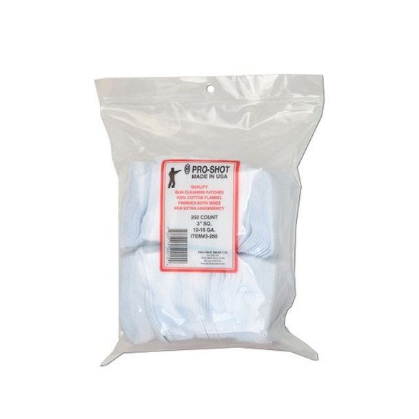 PRO-SHOT PRODUCTS 12-16 Ga 3in Square 250 Count Patches (3-250)