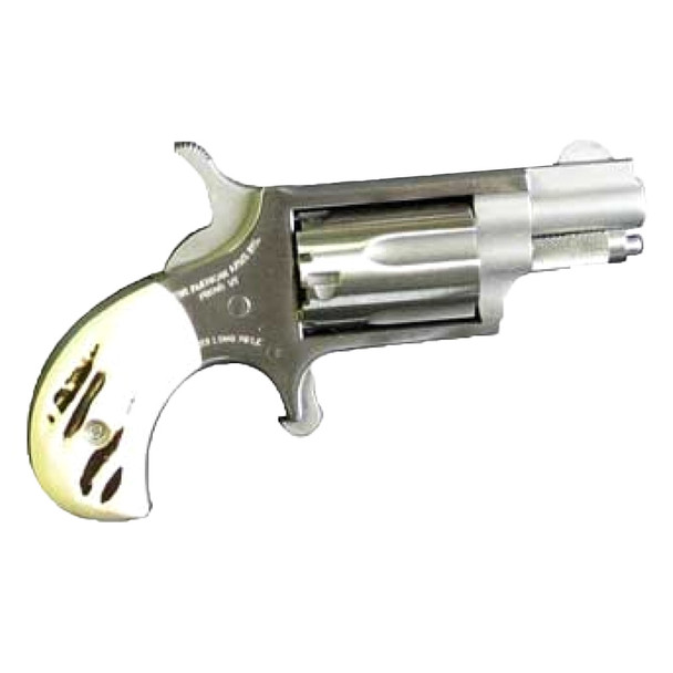 NORTH AMERICAN ARMS 22LR 1.125in 5rd SS Mini Revolver with Imitation Stag Grips (NAA-22LRGSTG)