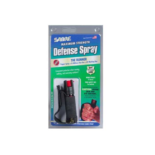 SABRE 3-IN-1 Runner Pepper Spray with Adjustable Hand Strap (P-22J)