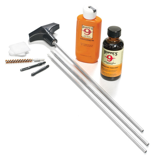 HOPPE'S .22 and .223 Caliber Rifle Aluminum Rod Cleaning Kit Clamshell Pack (U22B)