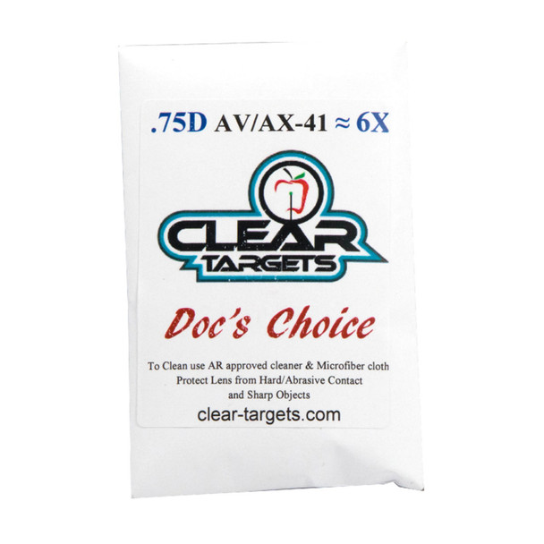 AXCEL ARCHERY Axcel X-41 1-3/4in Clear Target Doc's Choice 6 Power Lens (AX41-CTDC-6X)