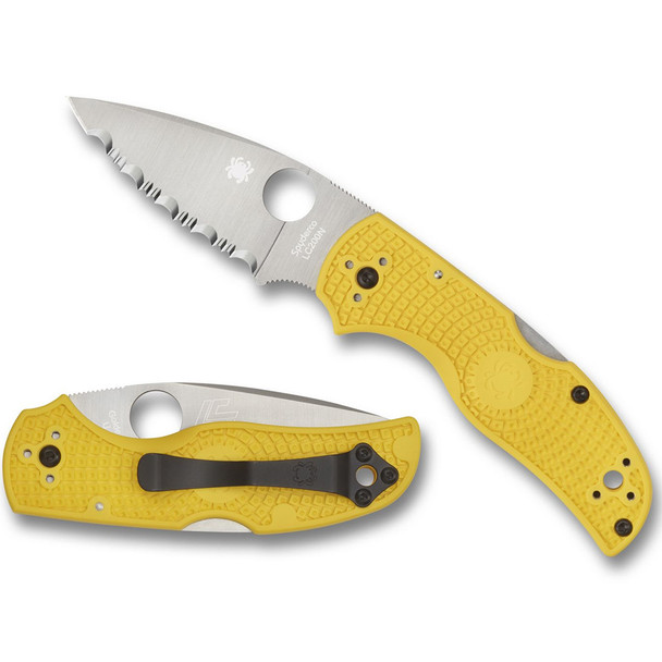 SPYDERCO Native 5 Salt Lightweight Yellow LC200N 2.95in Folding Knife (C41SYL5)