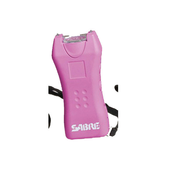 SABRE Dual Capacitor Pink Stun Gun with LED Flashlight (S-1005-PK)