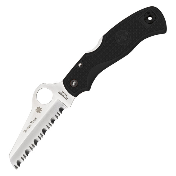 SPYDERCO Rescue 3.125in SpyderEdge Blade/FRN Black Folding Knife (C45SBK)