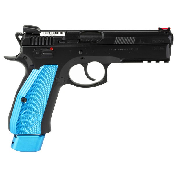 CZ 75 SP-01 Competition 9mm 4.6in 21rd Blue Grips Semi-Auto Pistol (91207)