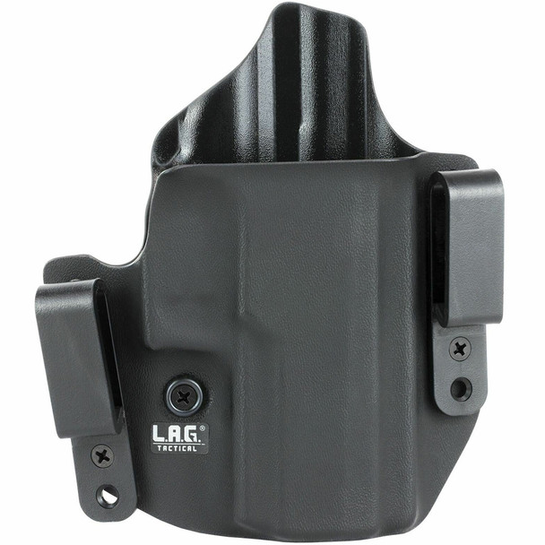 L.A.G. Tactical Defender Fits SIG P320 Compact 9/40 Right Hand OWB/IWB Black Kydex Holster (2031)