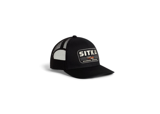 SITKA Banded Mid Pro Sitka Black Trucker Cap (20261-BK-OSFA)