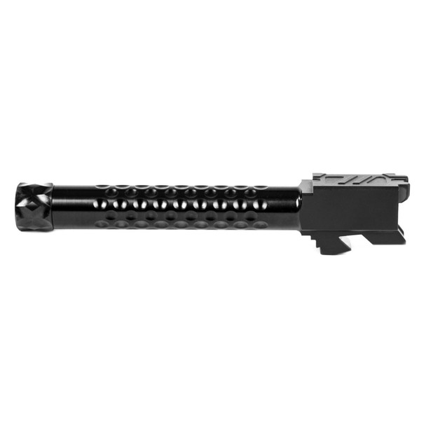 ZEV TECHNOLOGIES Optimized Black Threaded Match Barrel For Glock 17 Gen 1-4 (BBL-17-OPT-TH-DLC)