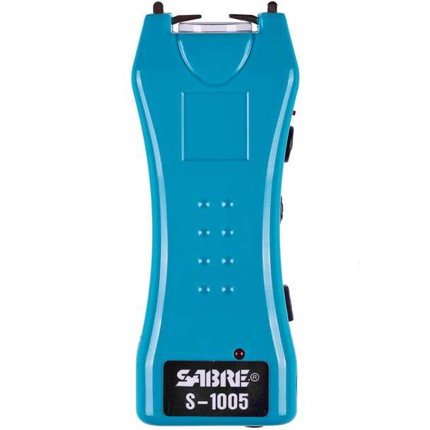 SABRE Dual Capacitor Turqouise Stun Gun with LED Flashlight and Pepper Spray Package (S5TQ-F15BKOC)