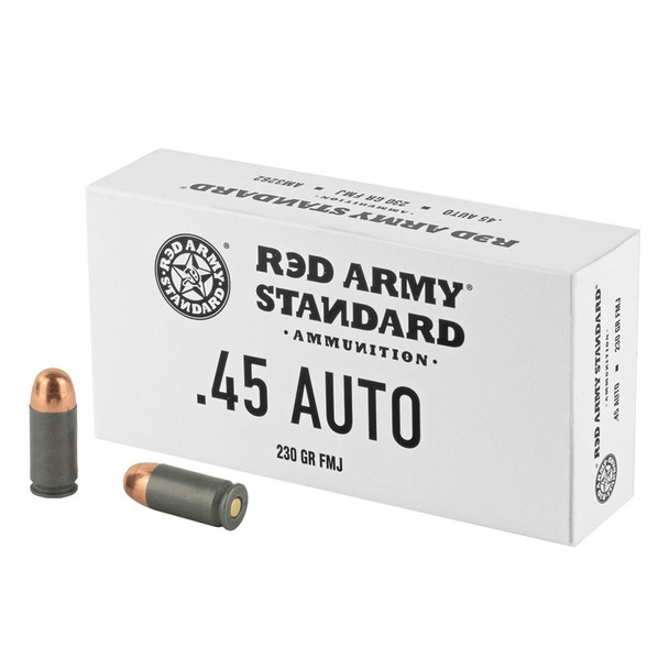 RED ARMY STANDARD 45 ACP 230Gr FMJ 50rd/Box Handgun Ammo (AM3262)