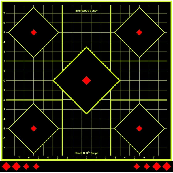 BIRCHWOOD CASEY Shoot-N-C 17.75in Sight-In 5 Targets, 85 Pasters (34175)