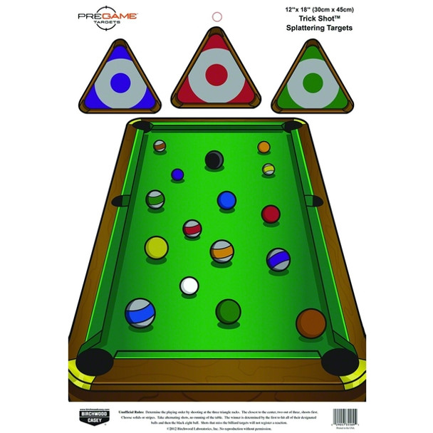 BIRCHWOOD CASEY Pregame 12x18in Trick Shot Targets, 8-Pack (35568)