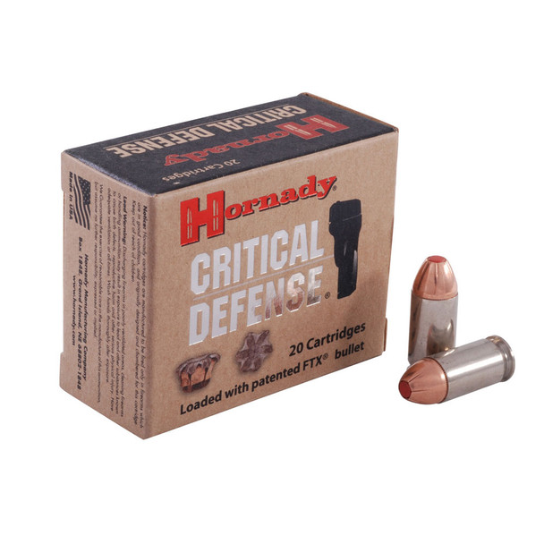 HORNADY Critical Defense 45 Auto 185gr FTX 20Rd/Box Pistol Ammo (90900)