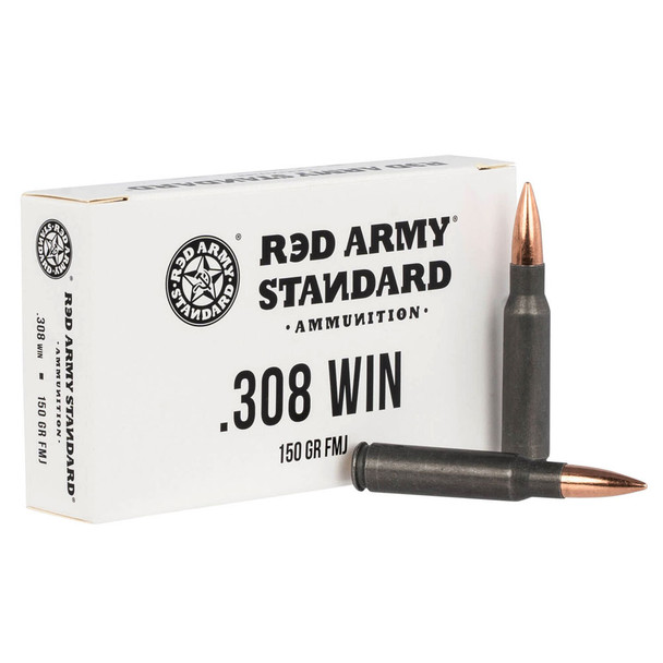 RED ARMY STANDARD 308 Win 150Gr FMJ 20rd/Box Rifle Ammo (AM3090)
