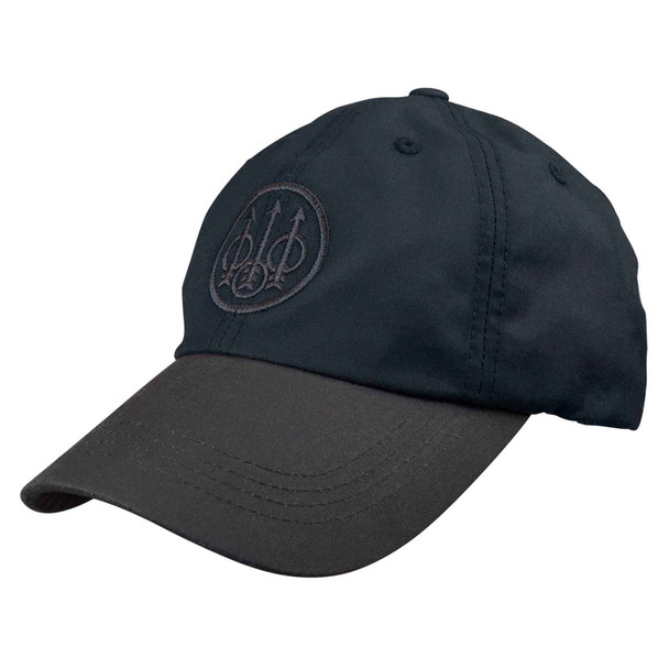BERETTA Waxed Cotton Black/Brown Hat (BC09202533093B)