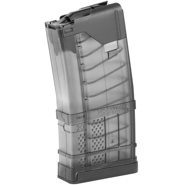 LANCER L5 Advanced Warfighter 5.56mm 20rd Translucent Smoke AR15 Magazine (999-000-2320-02)