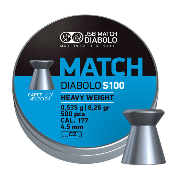 PREDATOR INTERNATIONAL Match Diablo Blue 177 Caliber 8.26 Grain 500Ct Heavy Weight Airgun Pellets (0025-500)