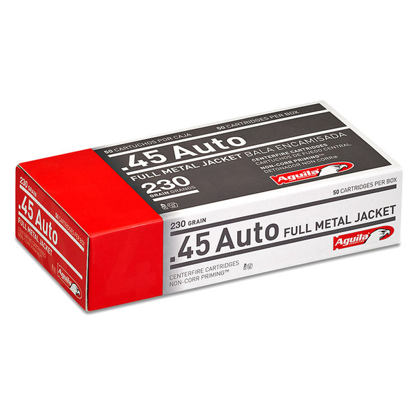 AGUILA 45 Auto 230Gr FMJ 50Rd Box Ammo (1E452110)