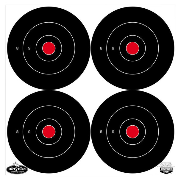 BIRCHWOOD CASEY Dirty Bird 6in Bulls-Eye Targets, 100-Pack (35570)