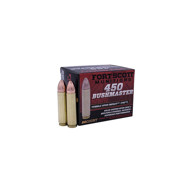 FORT SCOTT MUNITIONS .450 Bushmaster 250Gr SCS TUI 20rd Box Rifle Ammo (450BM-250-SCV)