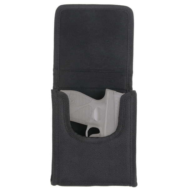 BULLDOG CASES Black Nylon Vertical Cell Phone Holster for Compact 9mm Automatics (Ruger LC-9) (BD849)