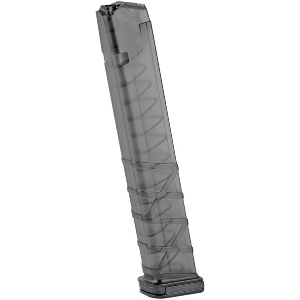 SDS Imports Magazine, 9MM, 33 Rounds, Fits Glock 17/19/26, Polymer, Translucent Smoke MAR9MM33RDMPC