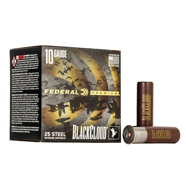 FEDERAL Premium Black Cloud FS Steel 10Ga 3.5in 1-5/8oz #2 25rd Box Ammo (PWBX1072)