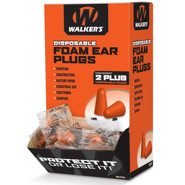 WALKER'S GAME EAR 200 Pairs Foam Ear Plugs (GWP-FOAMPLUG200BX)
