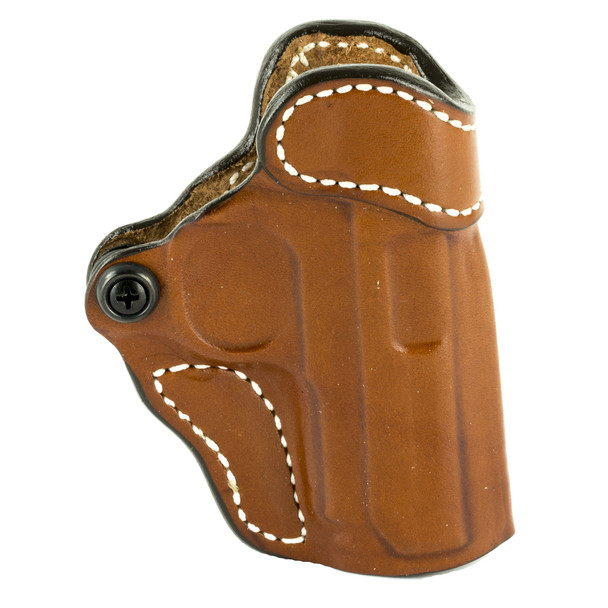 DeSantis Gunhide 155 Criss-Cross, Belt Holster, Right Hand, Tan Leather, Fits Sig P938, Kimber Micro 9mm 155TA37Z0