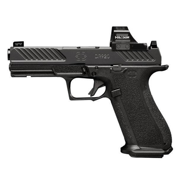 SHADOW SYSTEMS DR920 Combat 9mm 4.5in Spiral Unthreaded Black Barrel 17rd Pistol with Holosun (SS-2006-H)