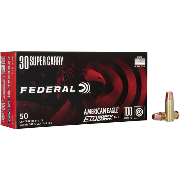 FEDERAL American Eagle 30 Super Carry 100gr FMJ 50rd/Box Ammo (AE30SCA)