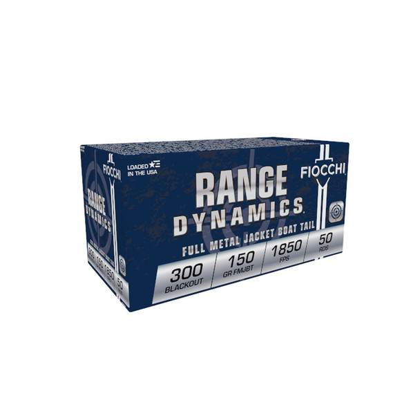 FIOCCHI Range Dynamics .300 Blackout 150Gr FMJBT 500rd Ammo (300BLKC-CASE)