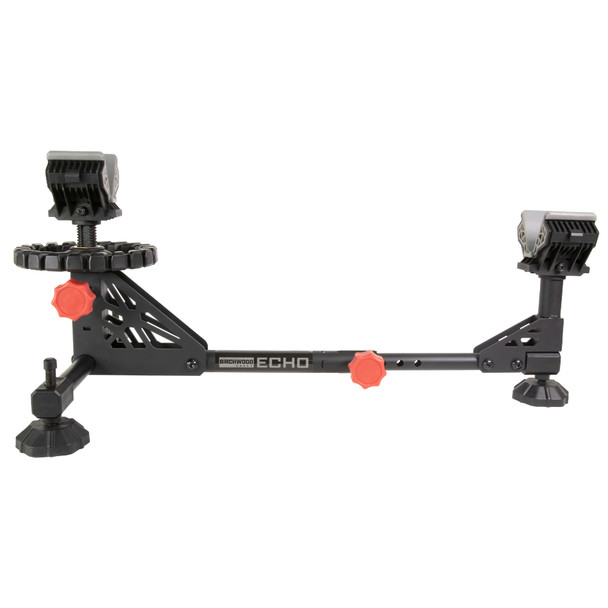 Birchwood Casey Echo Shooting Rest, Non-Slip Rubber Stock Rest, Adjustable Leveling Feet, Steel Frame Design, Black/Red BC-ESR