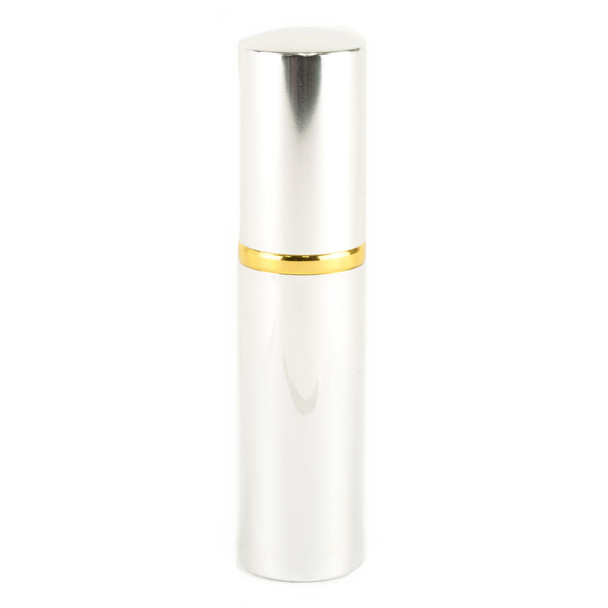 PS Products Hot Lips Pepper Spray, .75 oz., Lipstick Disguised Pepper Spray, Silver LSPS14-SLV