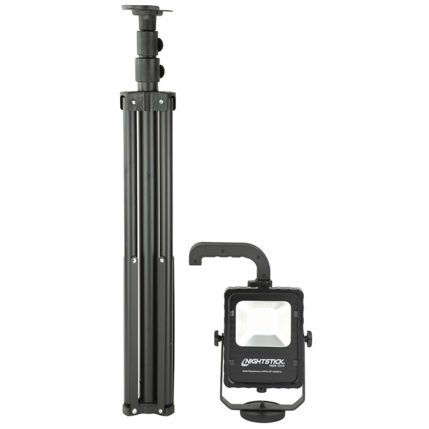 Nightstick NSR-1514C, Rechargeable LED Scene Light Kit, 1,000 Lumens, Black, 4 Hours of Runtime, IP-67 Dustproof/Waterproof, 3.5 Hours of Charge Time NSR-1514C