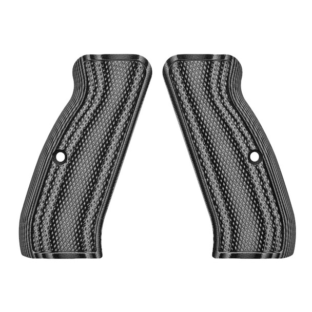 VZ Grips Tactical Diamond, Pistol Grips, Black/Gray Color, G10, Fits CZ75, Full Size CZ75-TD-BG